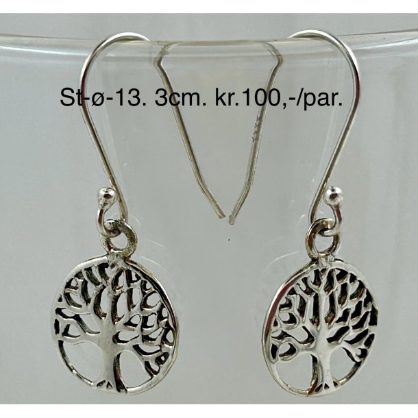 S925 sterling sølv ørering-13, 2cm. 