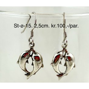 S925 sterling slv rering-15, 2,5cm. 