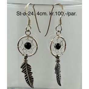 S925 sterling slv rering-24, 4cm. onyx