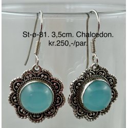 S925 sterling slv rering-81, chalcedon
