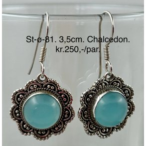S925 sterling slv rering-81, chalcedon