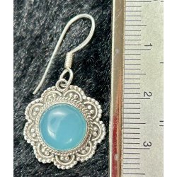 S925 sterling slv rering-81, chalcedon