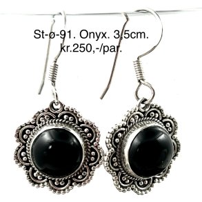S925 sterling slv rering-91, onyx. 