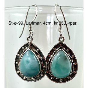S925 sterling slv rering-99. Larimar