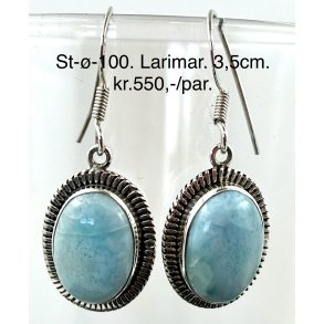 S925 sterling slv rering-100, larimar. 
