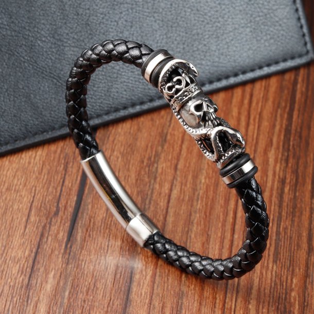 Okselder armbnd m/stlls+charms-6. 21cm. 