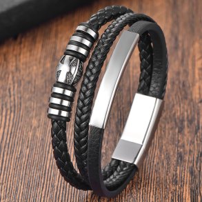 Okselder armbnd m/stlls+charms-10, 21cm. 