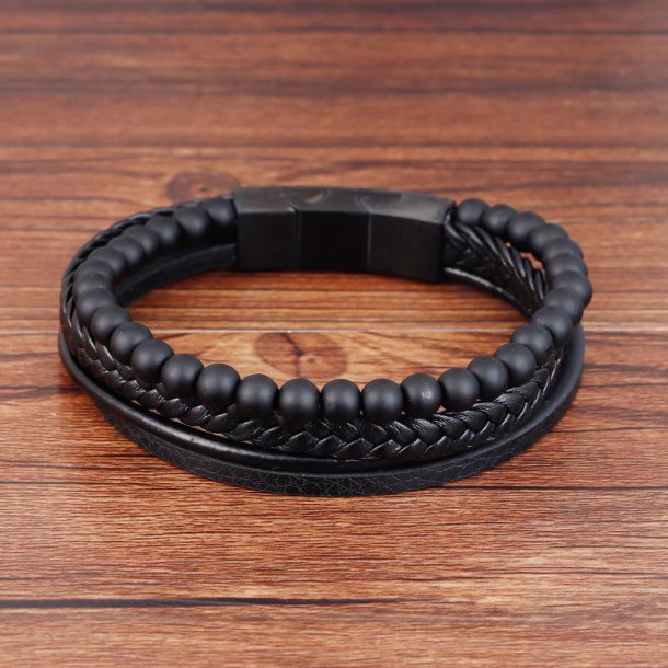Okselder armbnd m/stlls+charms-8, 21cm. 