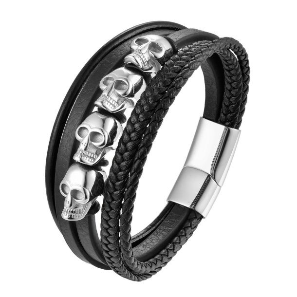 Okselder armbnd m/stlls+charms-15,  21cm. 