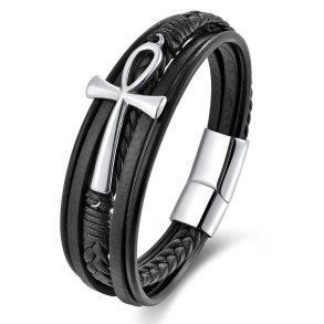 Okselder armbnd m/stlls+charms-19, 21cm. 