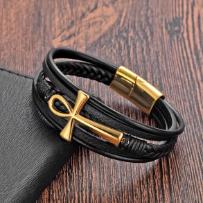 Okselder armbnd m/stlls+charms-22,  21cm. 