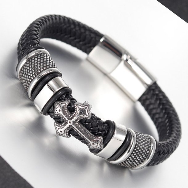 Okselder armbnd m/stlls+charms-30,  21cm. 