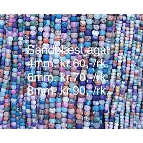 Sandbl�ste agat. Ca.38cm. 4mm. 