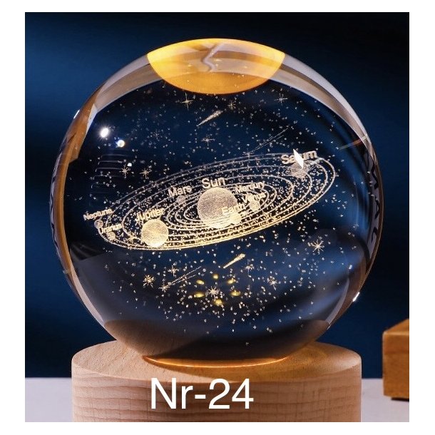 Krystal glas lampe med motiv Nr-24. 6mm. 