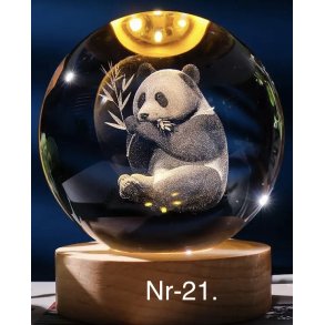 Krystal glas lampe med motiv Nr-21. 6cm. 