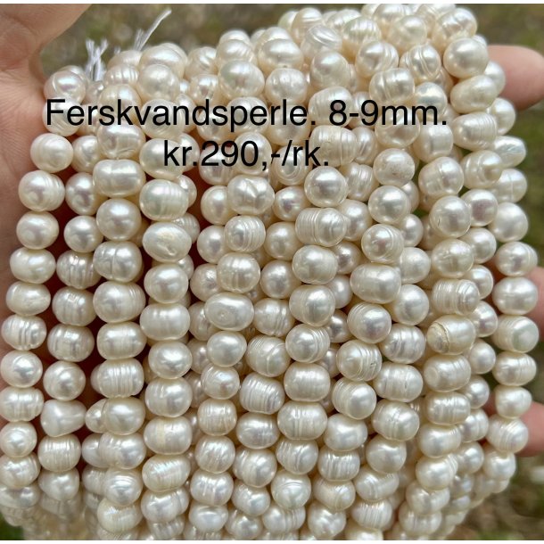 Ferskvandsperle. Ca.35. 8-9mm. 