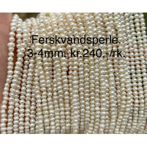 Ferskvandsperle ca.35cm.  3-4mm. 