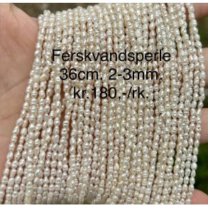 Ferskvandsperle ca.35cm. 2-3mm. 