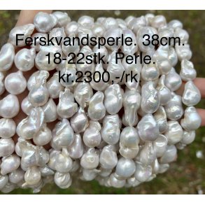 Ferskvandsperler � Barok, Grade AAA, 40cm/rk. (19-22stk.)