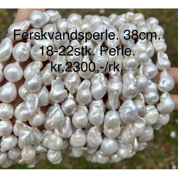Ferskvandsperler � Barok, Grade AAA, 40cm/rk. (19-22stk.)