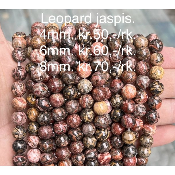 Jaspis leopard. 6mm. 