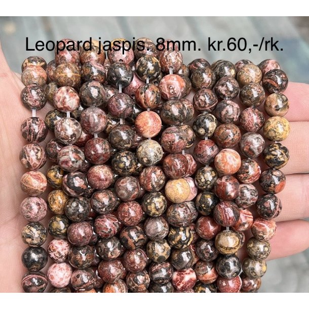 Jaspis leopard. 8mm. 