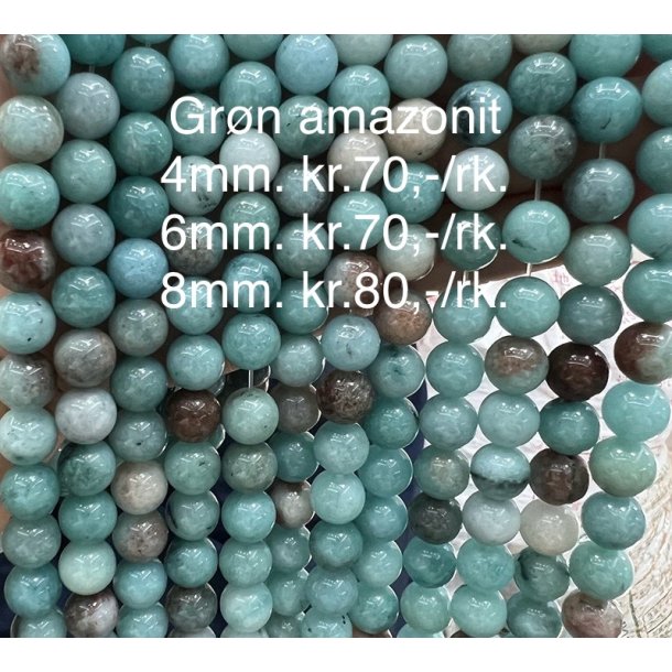 Amazonit grn 6mm. 