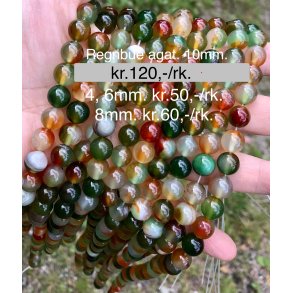 Agat regnbue 10mm. Ca.38cm. 