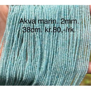 Akvamarin. 40cm lang. 2mm