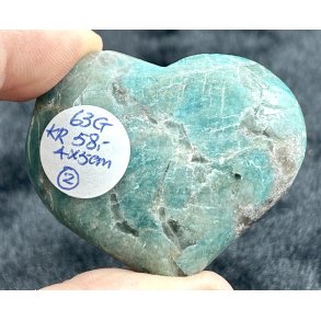 Amazonit med rgkvarts hjerte-2