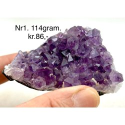 Sm ametyst krystal klynge-1