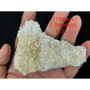Engle aura bjergkrystal klynge 117gram. 