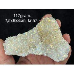 Engle aura bjergkrystal klynge 117gram. 