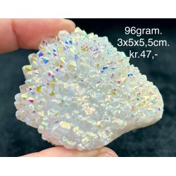 Engle aura bjergkrystal klynge 96gram. 