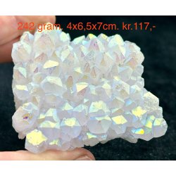 Engle aura bjergkrystal klynge 242gram. 