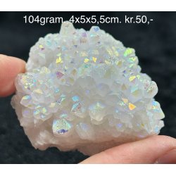 Engle aura bjergkrystal klynge 104gram. 