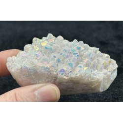 Engle aura bjergkrystal klynge 125gram. 