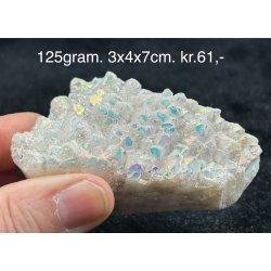 Engle aura bjergkrystal klynge 125gram. 