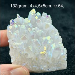 Engle aura bjergkrystal klynge 132gram. 