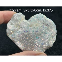 Engle aura bjergkrystal klynge 77gram. 