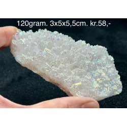 Engle aura bjergkrystal klynge 120gram. 
