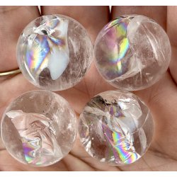 Sm regnbue bjergkrystal kugle 16-17gram. 22,5mm. 