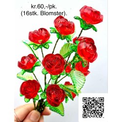 lav selv blomster-2. Fv. Rd pakning til 16stk. Blomster. 