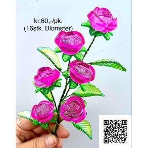 lav selv blomster-3. Fv. Rosa. pakning til 16stk. Blomster. 