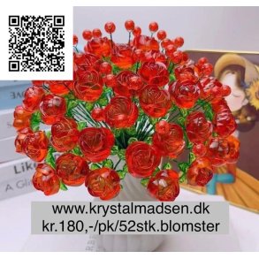 Lav selv blomster-4, fv. Rd pakning til 52stk. Blomster