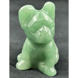 Aventurin grn hund. 3x3x4cm. 