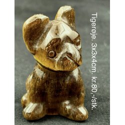 Tigerje hund. 3x3x4cm. 