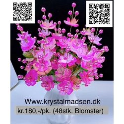Lav selv blomster-11xl. Fv. Pink, lilla, bl, lysrd, rd. 48stk. Blomster.