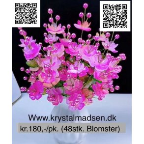 Lav selv blomster-11xl. Fv. Pink, lilla, bl, lysrd, rd. 48stk. Blomster.