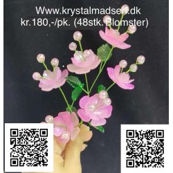 Lav selv blomster-11xl. Fv. Pink, lilla, bl, lysrd, rd. 48stk. Blomster.